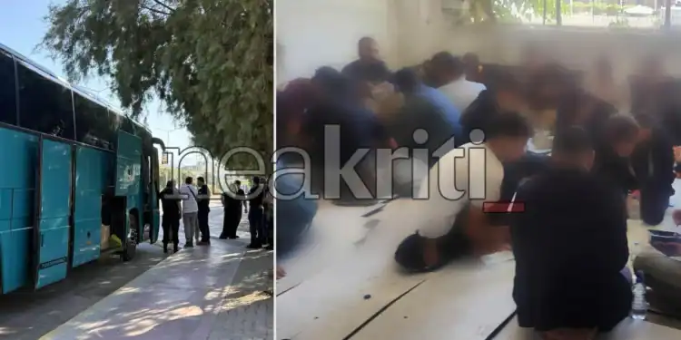 Ηράκλειο – Δεν χωρούν ούτε στο «Ψυγείο» – 43 μετανάστες έμειναν μέσα σε λεωφορείο λόγω ασφυκτικής πληρότητας – Δείτε φωτογραφίες