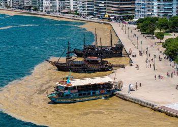 Το φυτοπλαγκτόν πολιορκεί την παραλία Θεσσαλονίκης – Δείτε αεροφωτογραφίες