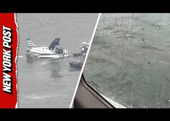 Ανώμαλη προσθαλάσσωση υδροπλάνου στη Νέα Υόρκη – Βίντεο με σκηνές αγωνίας μέσα στην καμπίνα